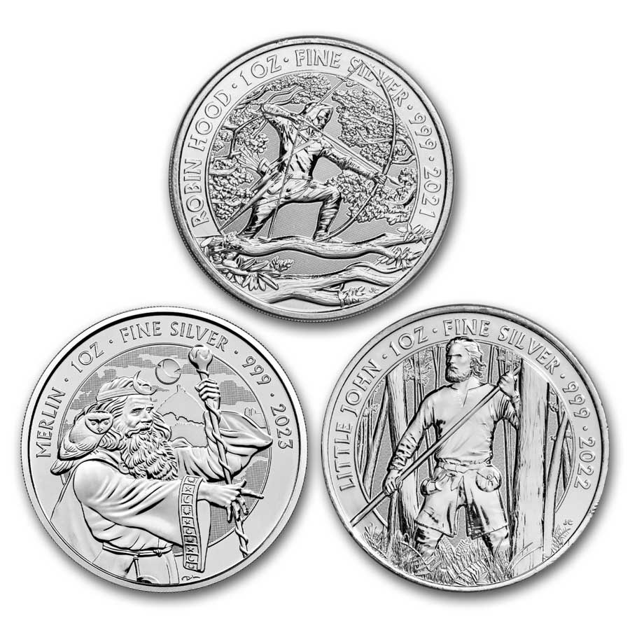 Great Britain 1 oz Silver Myths and Legends (Random, Abrasions)