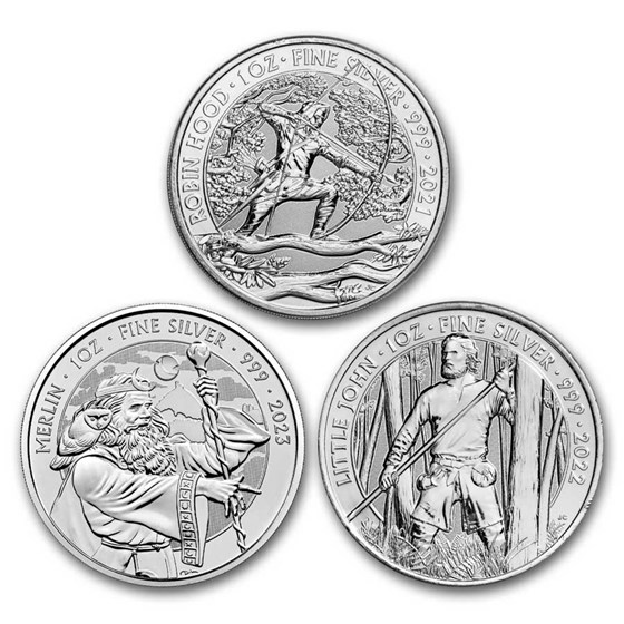 Great Britain 1 oz Silver Myths and Legends (Random, Abrasions) Great Britain 1 oz Silver Myths and Legends (Random, Abrasions)