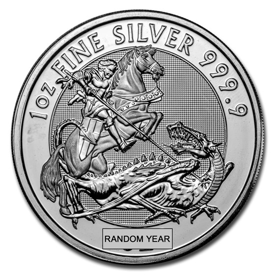 Great Britain 1 oz Silver Valiant BU (Random Year, Abrasions) Great Britain 1 oz Silver Valiant BU (Random Year, Abrasions)