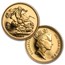 Great Britain 3-Coin Gold Sovereign Elizabeth II Portrait Prf Set