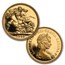 Great Britain 3-Coin Gold Sovereign Elizabeth II Portrait Prf Set