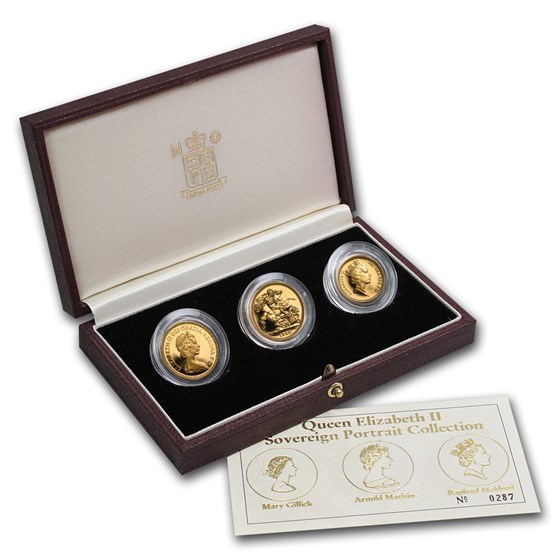Great Britain 3-Coin Gold Sovereign Elizabeth II Portrait Prf Set Great Britain 3-Coin Gold Sovereign Elizabeth II Portrait Prf Set