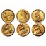 Great Britain 6-Coin Gold Sovereign Set AU (Random)