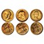 Great Britain 6-Coin Gold Sovereign Set AU (Random)