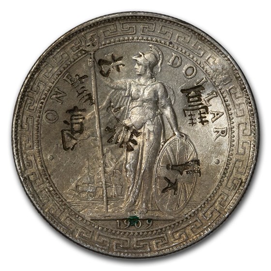 Great Britain Silver Trade Dollar XF (Chopmarks)