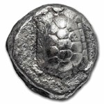 Greece, Isle of Aegina Silver Stater (457-350 BC) XF NGC 4/1