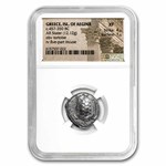 Greece, Isle of Aegina Silver Stater (457-350 BC) XF NGC 4/1