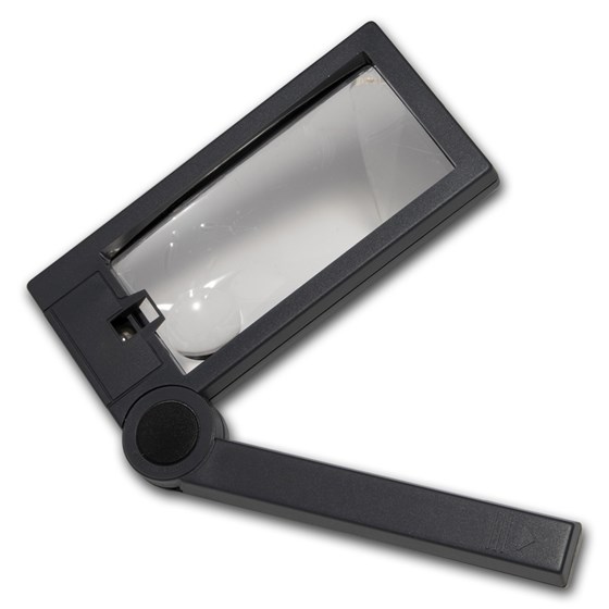 H.E. Harris & Co. Illuminated Folding Magnifier - 2x and 6x H.E. Harris & Co. Illuminated Folding Magnifier - 2x and 6x