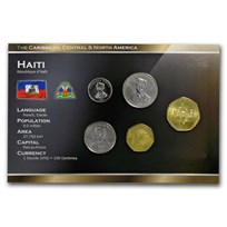 Haiti 5 Cents - 5 Gourdes 5-Coin Set BU