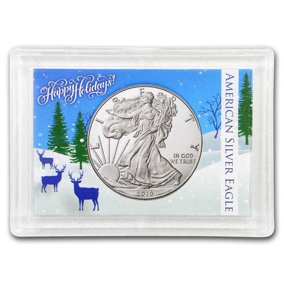 Harris Holder #1673 - Happy Holidays Deer in Snow (Silver Eagle) Harris Holder #1673 - Happy Holidays Deer in Snow (Silver Eagle)