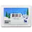 Harris Holder #1673 - Happy Holidays Deer in Snow (Silver Eagle)
