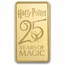 Harry Potter 1/2 gram Gold Bar Harry Potter 25th Anniversary MTB