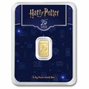 Harry Potter 1/2 gram Gold Bar Harry Potter 25th Anniversary