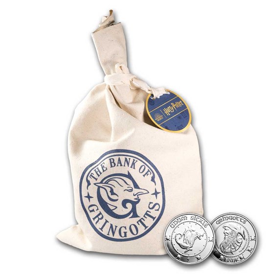 Harry Potter 1 oz Silver Currency: Sickle Round (100 in Bank Bag) Harry Potter 1 oz Silver Currency: Sickle Round (100 in Bank Bag)
