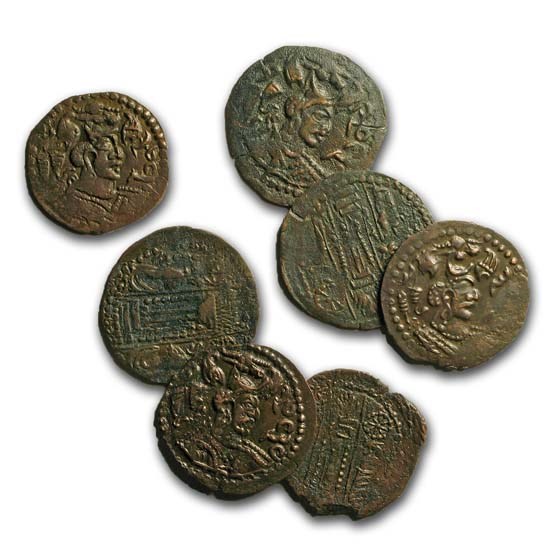 Hephthalites (White Huns) AE Drachm (600 AD) XF-AU Hephthalites (White Huns) AE Drachm (600 AD) XF-AU