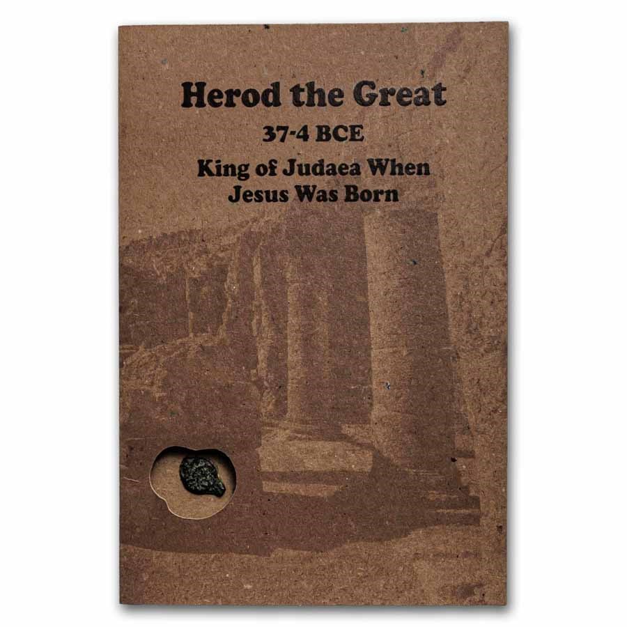 Herod the Great era bronze coin w/ COA (37-4 BC)