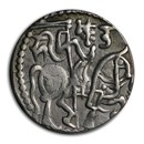 Hindu Shahi Dynasty Silver AR Drachm (950 AD) XF-AU