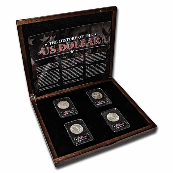 History of the United States Dollar 4-Coin Presentation Set History of the United States Dollar 4-Coin Presentation Set