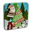 Holiday Tin Gift Box - Christmas Tree Star Santa (Single Coin)