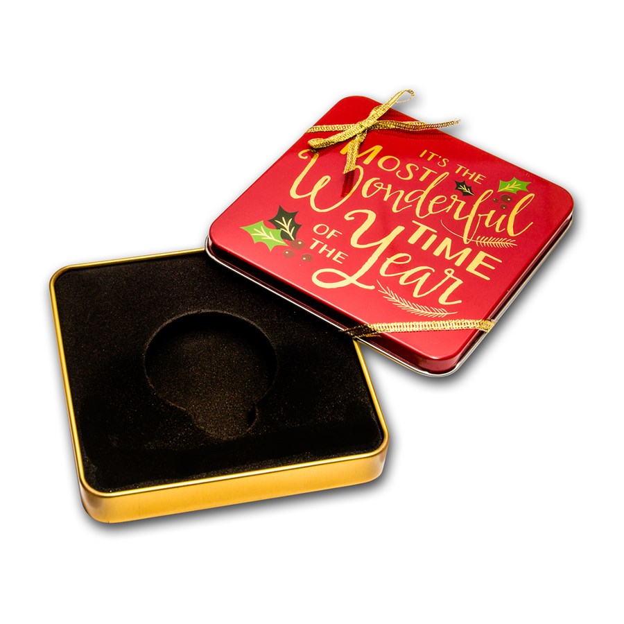 Holiday Tin Gift Box - Most Wonderful Time (Single Coin)