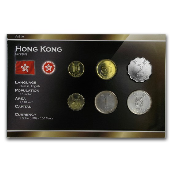Hong Kong 10 Cents - 5 Dollars 6-Coin Set BU Hong Kong 10 Cents - 5 Dollars 6-Coin Set BU