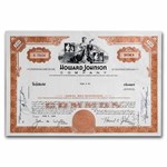 Howard Johnson Company Stock Certificate (Orange)