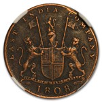 India 1808 10 Cash Wreck of the Admiral Gardner Set High Grade