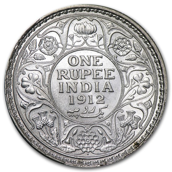 Buy India Silver Rupees King V AU APMEX