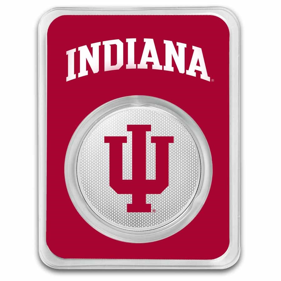 Indiana University 1 oz Silver Colorized Round (in TEP)