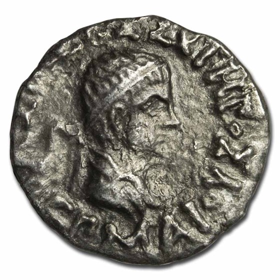 Indo-Greek Kingdoms Silver Drachm Hermaeus (90-70 BC) VF Indo-Greek Kingdoms Silver Drachm Hermaeus (90-70 BC) VF