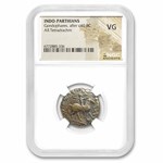 Indo-Parthians AR Tetradrachm Gondophares (After 40 BC) VG NGC
