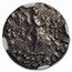 Indo Scythian AR Drachm Azes I/II (58 BC-5 AD) XF NGC (Vault)