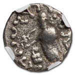 Indo Scythian AR Drachm Azes I/II (c.58 BC) Fine NGC