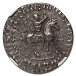 Indo-Scythian AR Tetradrachm Azes I/II c.58 BC VF NGC