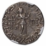 Indo-Scythian AR Tetradrachm Azes I/II c.58 BC VF NGC
