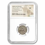 Indo Scythian AR Tetradrachm Azes I/II (c.58 BC) VF NGC