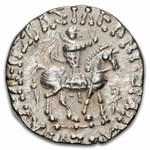 Indo Scythian Silver Tetradrachm Azes I (57-35 BC) AU