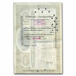 Int. Mercantile Marine Co. "Titanic" Newer Stock Cert (Olive)
