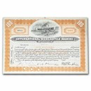 Int. Mercantile Marine Co. "Titanic" Newer Stock Cert (Orange)