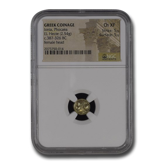 Ionia Phocaea EL Hecte Head of Female (387-326 BC) CH XF NGC Ionia Phocaea EL Hecte Head of Female (387-326 BC) CH XF NGC