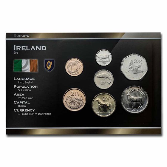 Ireland Pre-Euro 7-Coin Set BU Ireland Pre-Euro 7-Coin Set BU