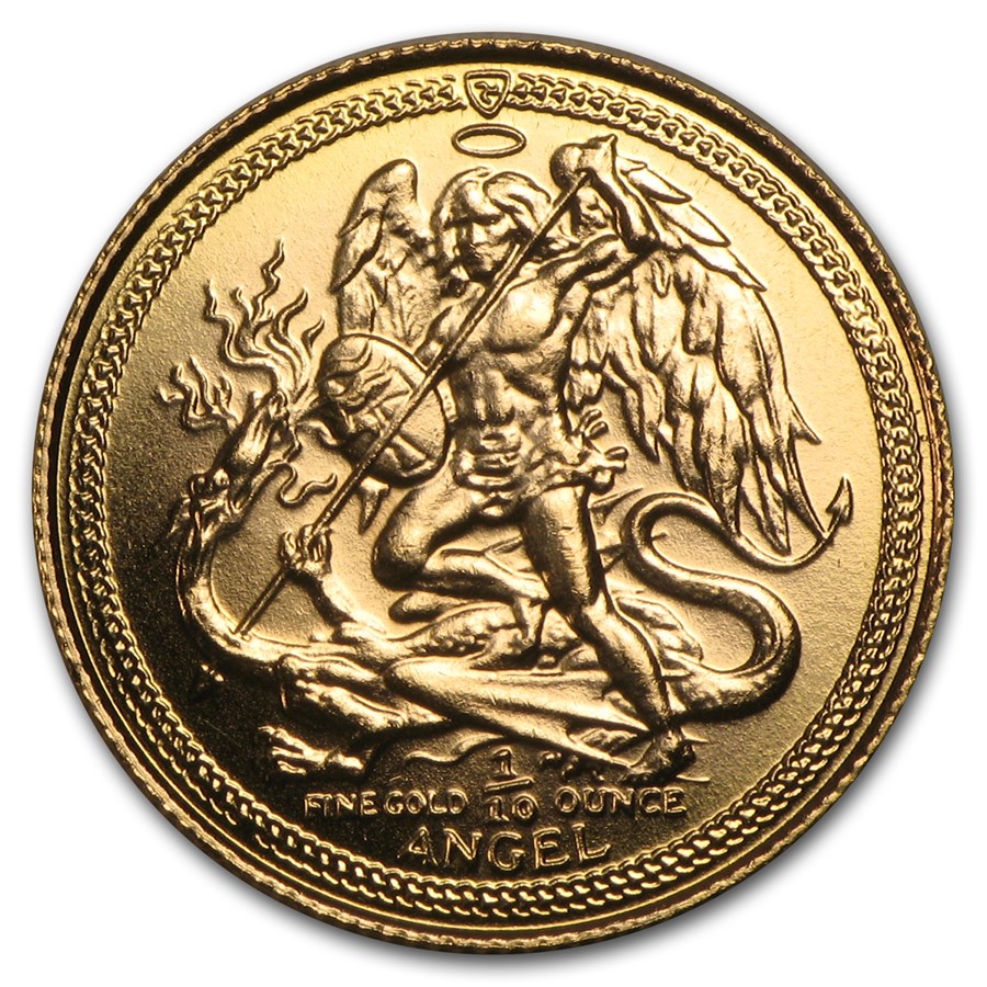 Isle of Man 1/10 oz Gold Angel BU/Proof (Random Years)