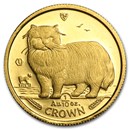 Isle of Man 1/10 oz Gold Cat BU/Proof (Random)