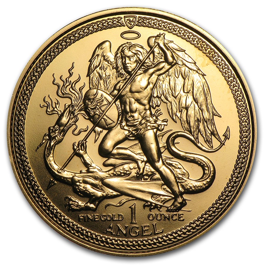 Isle of Man 1 oz Gold Angel BU/Proof (Random Year)