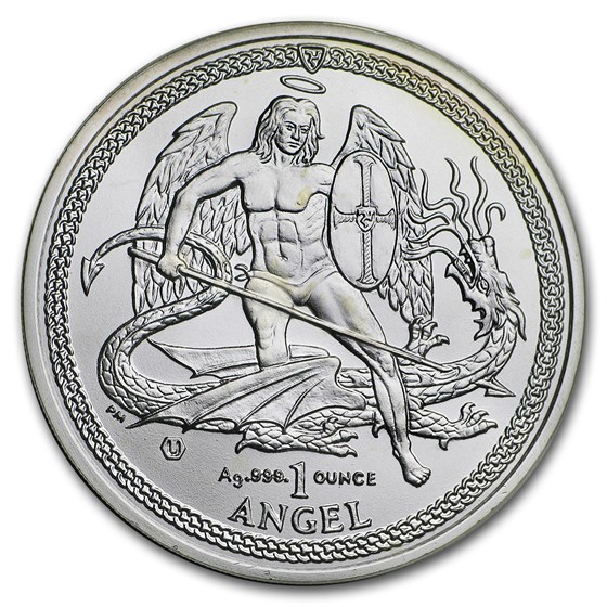 Isle of Man 1 oz Silver Angel BU (Random Dates, Abrasions) Isle of Man 1 oz Silver Angel BU (Random Dates, Abrasions)