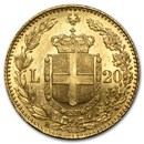 Italy Gold 20 Lire (Random) BU