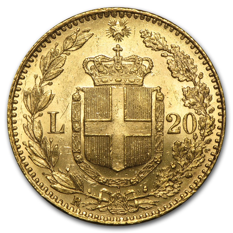 Italy Gold 20 Lire (Random) BU