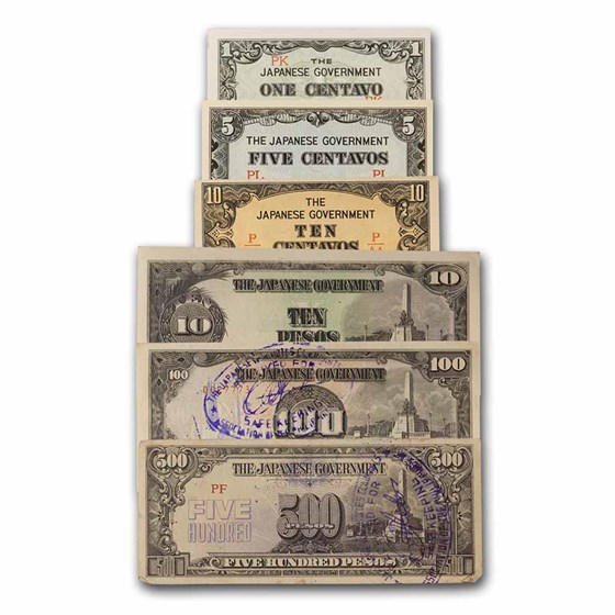 Japanese Invasion of the Philippines 6-Note Set Japanese Invasion of the Philippines 6-Note Set