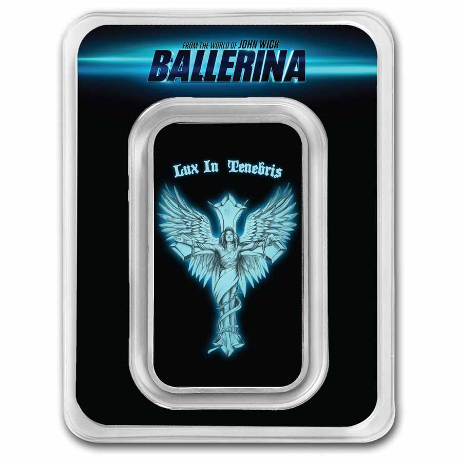 John Wick 1 oz Silver Ballerina Tattoo Bar w/ TEP
