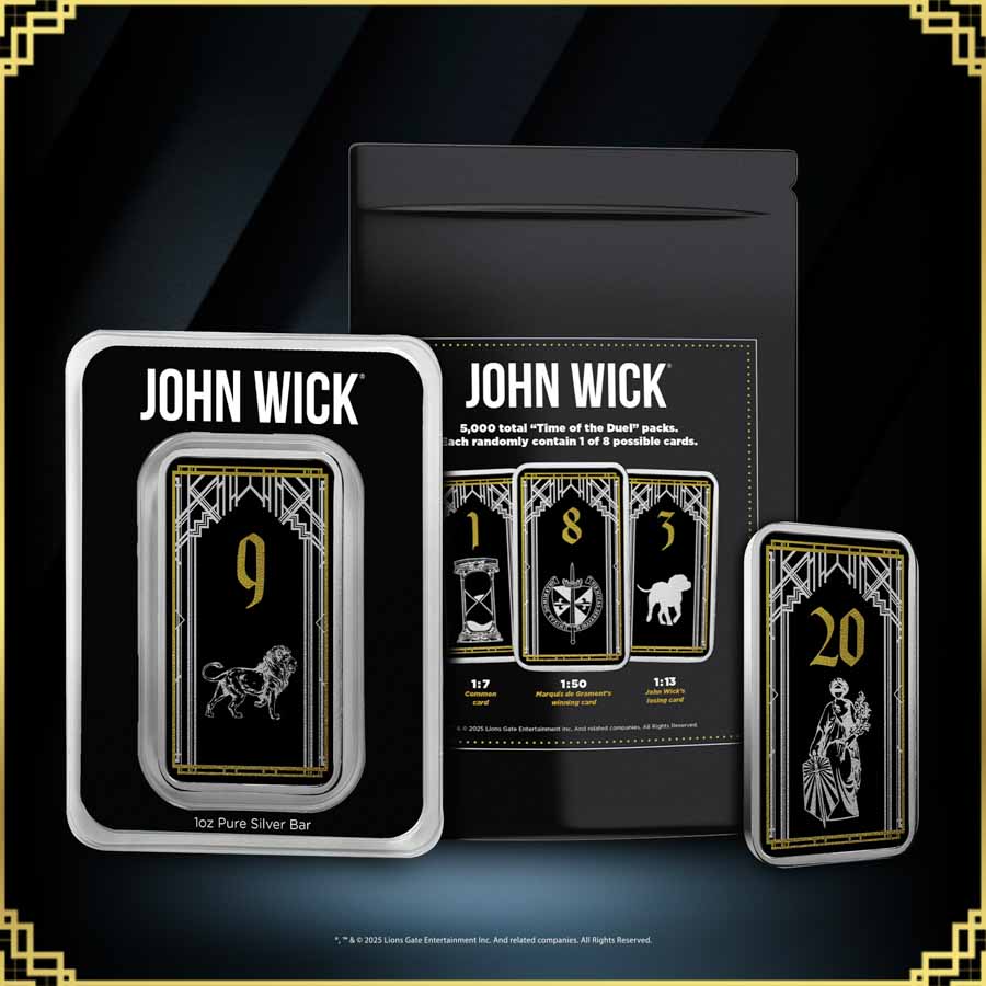 Buy John Wick 1 oz Silver Engagement Time of Duel Bar | APMEX